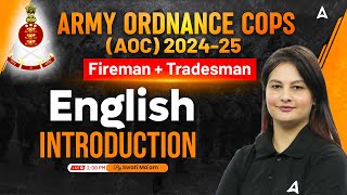 AOC Recruitment 2024 | AOC 2024 English Classes | AOC 2024 English Introduction | By Swati Ma'am