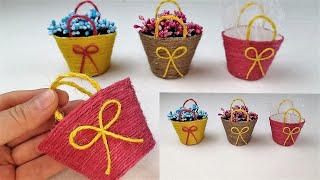 How To Make a Very Easy Mini Basket? Gift Mini Basket DIY