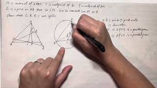 Olympiad Geometry 9-Points Circle Example 2