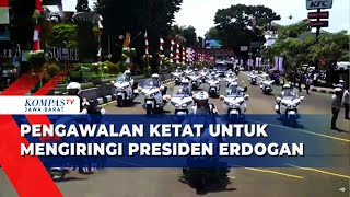 Potret Pengawalan Ketat Iring-iringan Mobil Presiden Erdogan Menuju Istana Bogor