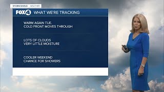Clouds along with mild temps for Tuesday