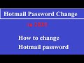 How to change Hotmail password | Reset Hotmail password | Hotmail [2020]