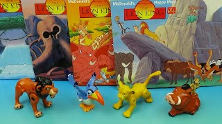 1994 THE LION KING set of 4 McDONALD'S HAPPY MEAL MOVIE COLLECTIBLES  REVIEW (Im