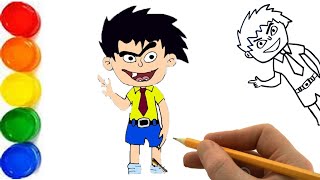 How To Draw BHAAGO BHOOT AAYA | Bandbudh Aur Budbak Cartoon Drawing