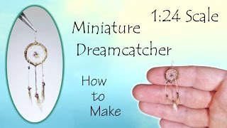 Miniature Dreamcatcher Tutorial (hand-woven!) | Dollhouse | How to Make 1:24 Scale DIY