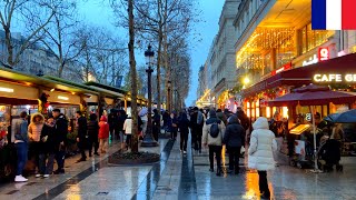 🇫🇷🎄【HDR 4K】Paris Night Walk - Champs Élysées to Concorde via Montaigne \u0026 Alma Marceau (Dec 2024)