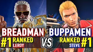 T8 🔥 BREADMAN (#1 Ranked Leroy) vs BUPPAMEN (#1 Ranked Steve) 🔥 Tekken 8 High Level Gameplay