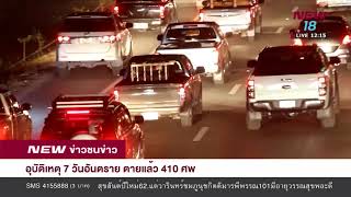 อุบัติเหตุ 7 วันอันตรายสังเวย 410 ศพ  | ข่าวชนข่าวเที่ยง | 2 ม.ค. 62| NEW18