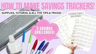How to Make Laminated Trackers | 3 Different Savings Challenges Tutorial | Supplies, Tips & Tricks