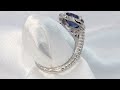 untreated blue heart sapphire ring 3220v