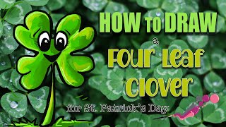 How to draw a four leaf clover/shamrock for St. Patrick's Day -🎨Tupperberry Art