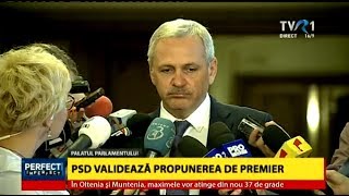 Liviu Dragnea: PSD are cinci-șase variante pentru desemnarea unui nou prim-ministru