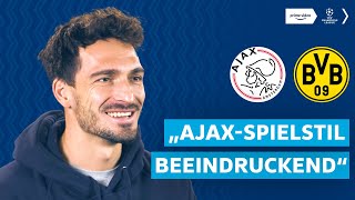"Ist die DNA des Vereins" | Mats Hummels Interview vor Ajax - BVB | Champions League | Prime Video