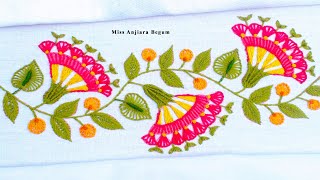 Hand Embroidery Border Designs New || Miss Anjiara Begum