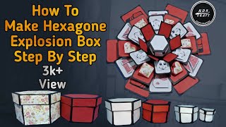 How To Make Hexagon Explosion Box Tutorial By HDS CRAFT | Step By Step Full Video