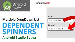 Complete Tutorial | Create State-District Dependent (Nested) Spinner | DropDown List | Android Java