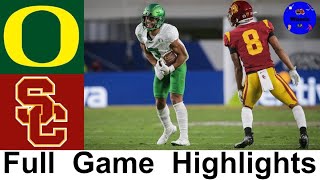 Oregon vs #13 USC Highlights | 2020 Pac 12 Championship | 2020 College Football Highlights