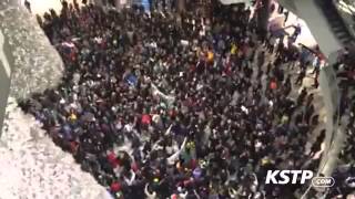 RAW: Protesters Gather at MOA