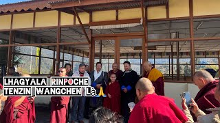 H.E the 10th Lhagyala Rinpoche Tenzin Wangchen la🙏visit our Tenzingang Gyuto Monastery. #buddha