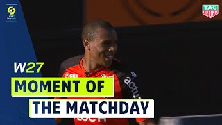 Laurienté scored his first Ligue 1 Uber Eats goal to hoist Lorient out of the bottom three!