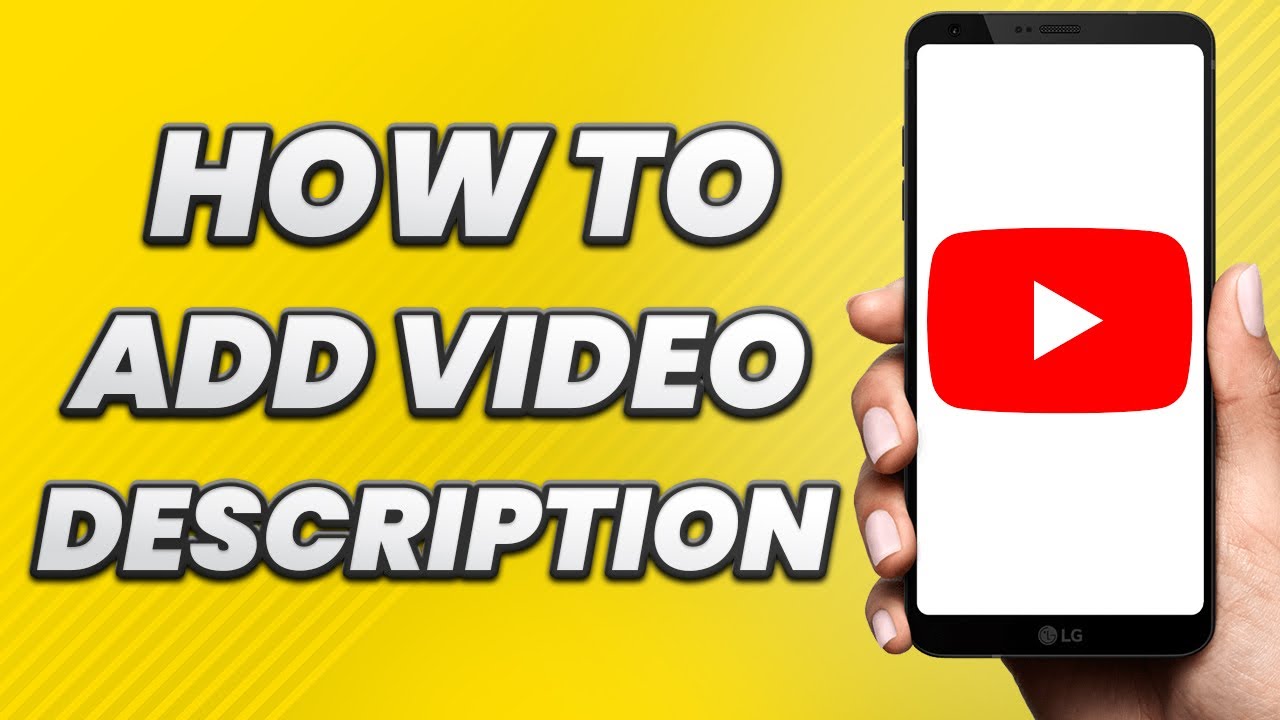 How To Add A Youtube Description Tutorial And Template Youtube