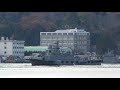 m211204a 【4k】海上自衛隊舞鶴基地 補給艦『ましゅう』 出港①