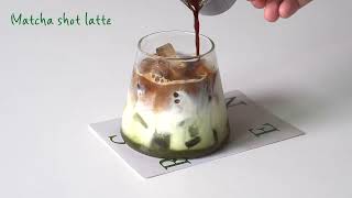 말차샷라떼 만들기🪴ㅣ Matcha shot latte recipe ㅣ 홈카페 레시피