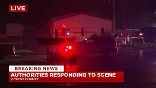 Officials respond to scene in Pickens County
