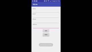 Android SQLite Database Tutorial - Add, Update and Delete Record