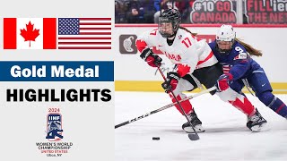 USA vs. Canada Full Highlights (AMAZING GAME!) | Final | 2024 Women's World Hockey Championship