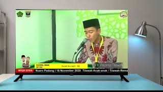 MTQ Nasional 2020 | Tingkat Remaja Khoiril Imam