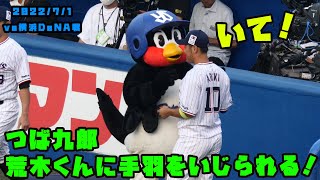 つば九郎　荒木くんに手羽をいじられる？　2022/7/1 vs横浜