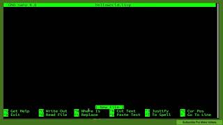 Lisp Program "Hello World" Example