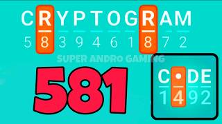 CRYPTOGRAM 581