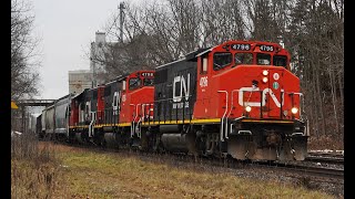 RAILREEL No People Here CN X4 Woodstock Ontario Dec 12 2022