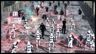 STAR WARS BRIDGE BATTLE! Stormtroopers vs Rebels on Yavin IV