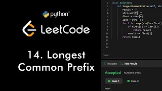 Longest Common Prefix - LeetCode 14 | Python Sorting Method