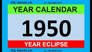 calendar year 1950 +eclipse #calendar #blog #eclipse #education #music #entertainment #america