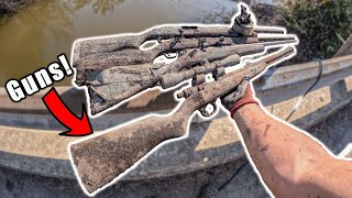 Sniper Rifles Found Magnet Fishing