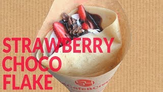 いちごチョコフレークシャンテ 580円【東京クレープ】Strawberry chocolate flake custard【Crepe】