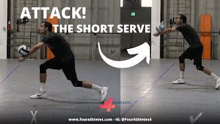 Short Serve Passing Trick: 'Attack' with the feet - 'Attack' with the Arms