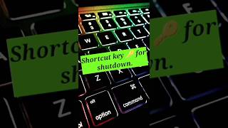 laptop shutdown  shortcut key 🔑 || how to power off #viral #pc #shorts