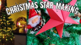 CHRISTMAS STAR⭐ MAKING || EASY PAPER STAR