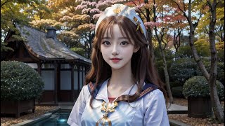 [Real 4K ai look book] AI girl 迷失在小树林 | Lost in a small forest | 小さな森林に迷いました | 작은 숲에서 길을 잃었습니다