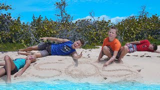 Family survival challenge! DESERTED ISLAND! Day 2