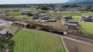 いなべ市　丹生川駅周辺の蕎麦畑　空撮