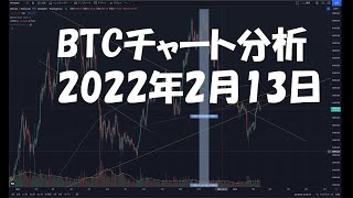 2022年2月13日ビットコイン相場分析