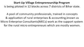 Rural micro Enterprise development at Jandaha Block