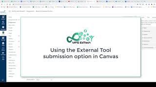 Using the External Tool Submission Type in Canvas