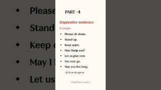 #Types of sentences #Imperative sentence #English #learningway #LearningWay063 #Example